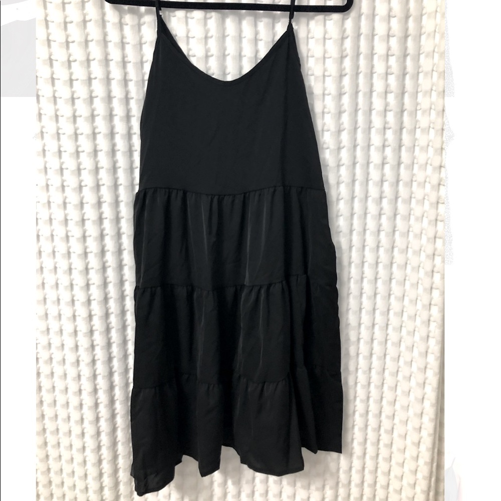 Beachsissi fashion solid color ruffle hem mini dress - Picture 3 of 3